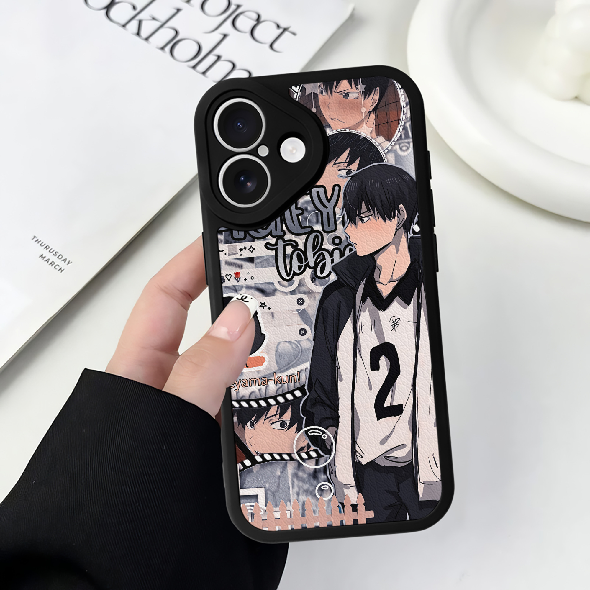 （画像用） ハイキュー!! Haikyu!! 【iPhone 16シリーズ対応】シリコンスマホケース（レザー調） 材質：シリコン
